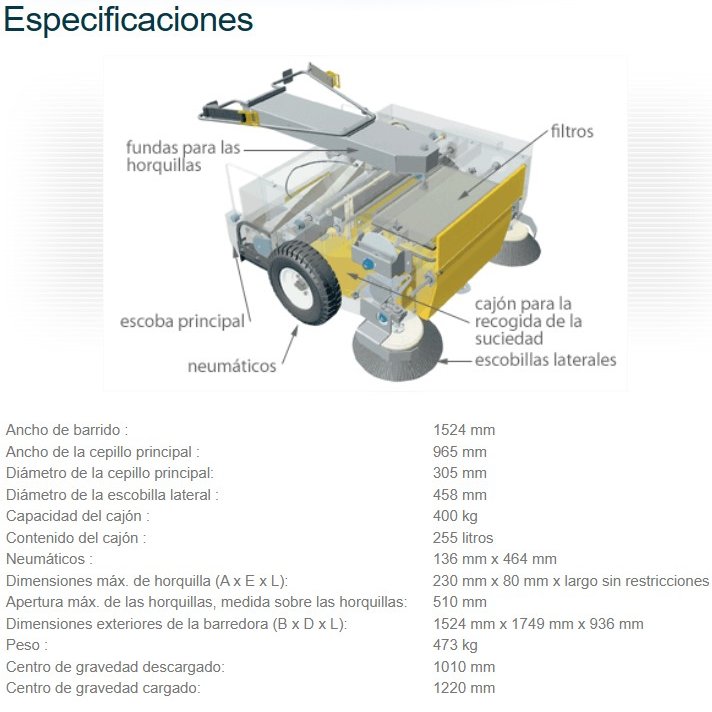 SmartSweep-Barredora acoplable 1524x965mm
